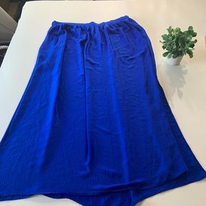 Royal blue mid calf full skirt